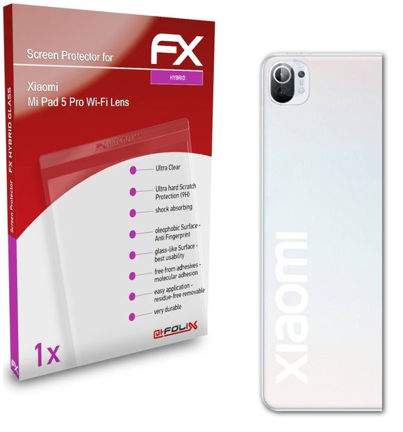 atFoliX FX-Hybrid-Glass Panzerglasfolie für Xiaomi Mi Pad 5 Pro Wi-Fi Lens