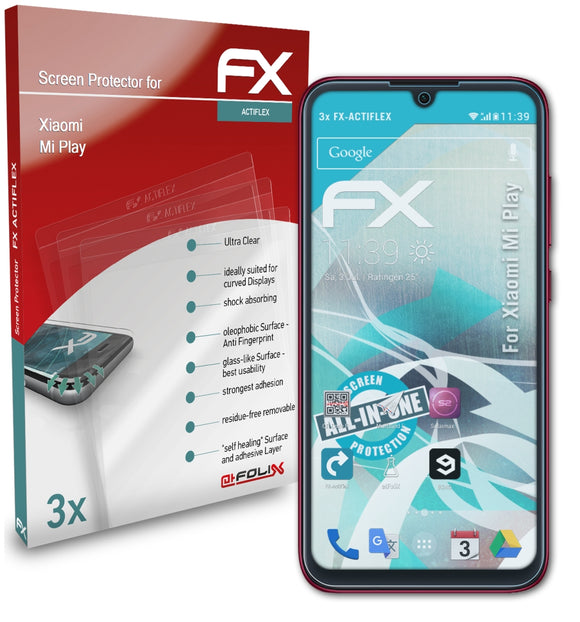atFoliX FX-ActiFleX Displayschutzfolie für Xiaomi Mi Play