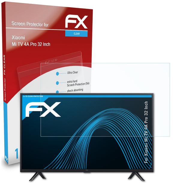 atFoliX FX-Clear Schutzfolie für Xiaomi Mi TV 4A Pro (32 Inch)