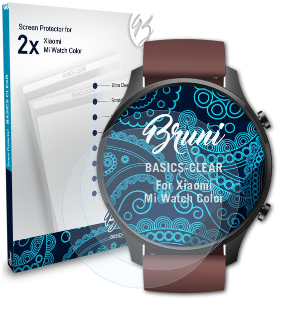 Bruni Basics-Clear Displayschutzfolie für Xiaomi Mi Watch Color