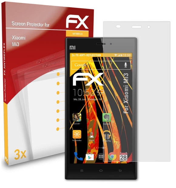 atFoliX FX-Antireflex Displayschutzfolie für Xiaomi Mi3