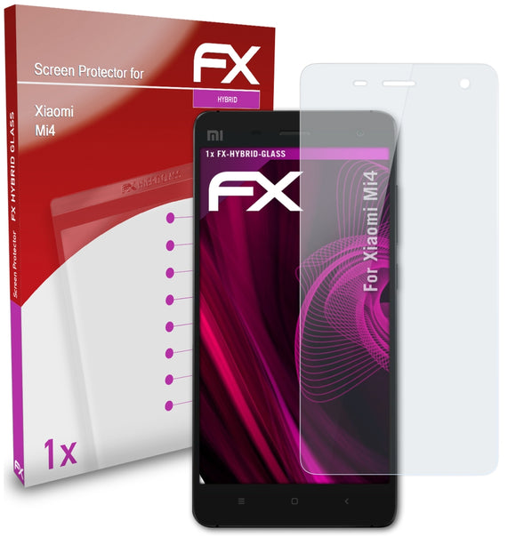 atFoliX FX-Hybrid-Glass Panzerglasfolie für Xiaomi Mi4