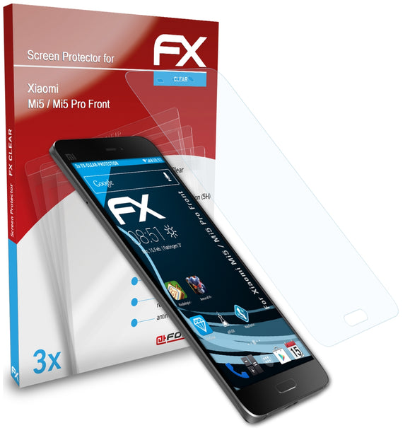 atFoliX FX-Clear Schutzfolie für Xiaomi Mi5 / Mi5 Pro (Front)