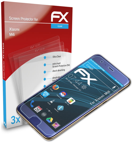 atFoliX FX-Clear Schutzfolie für Xiaomi Mi6