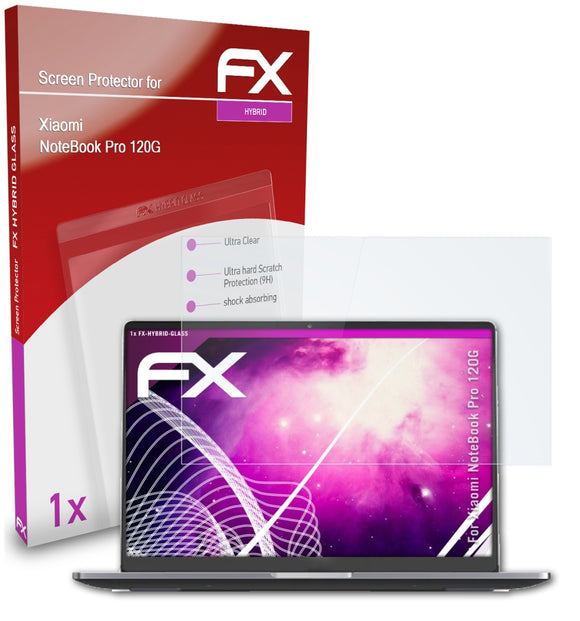 atFoliX FX-Hybrid-Glass Panzerglasfolie für Xiaomi NoteBook Pro (120G)