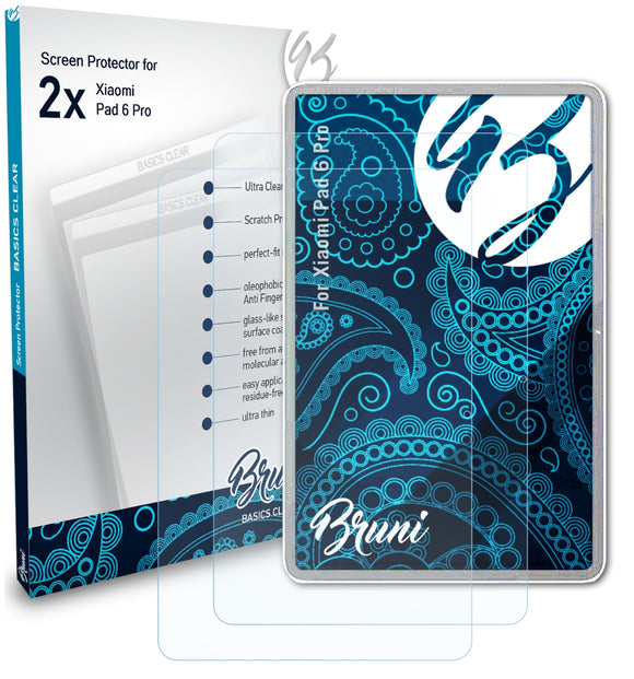 Bruni Basics-Clear Displayschutzfolie für Xiaomi Pad 6 Pro