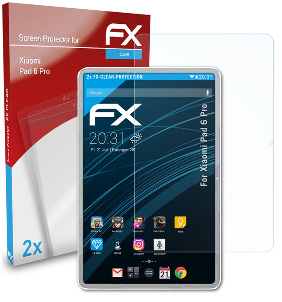 atFoliX FX-Clear Schutzfolie für Xiaomi Pad 6 Pro