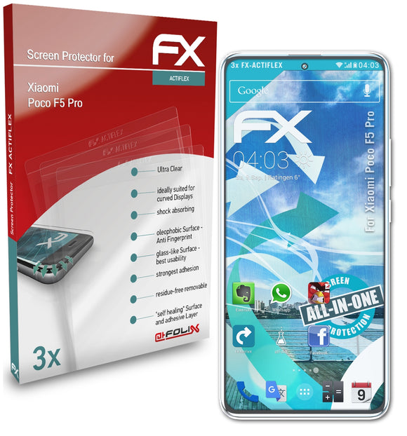 atFoliX FX-ActiFleX Displayschutzfolie für Xiaomi Poco F5 Pro
