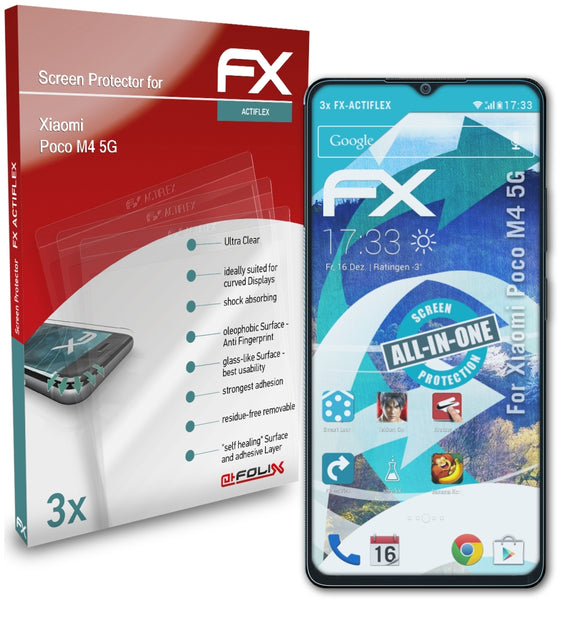 atFoliX FX-ActiFleX Displayschutzfolie für Xiaomi Poco M4 5G