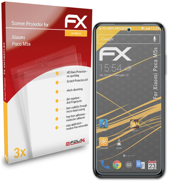 atFoliX FX-Antireflex Displayschutzfolie für Xiaomi Poco M5s