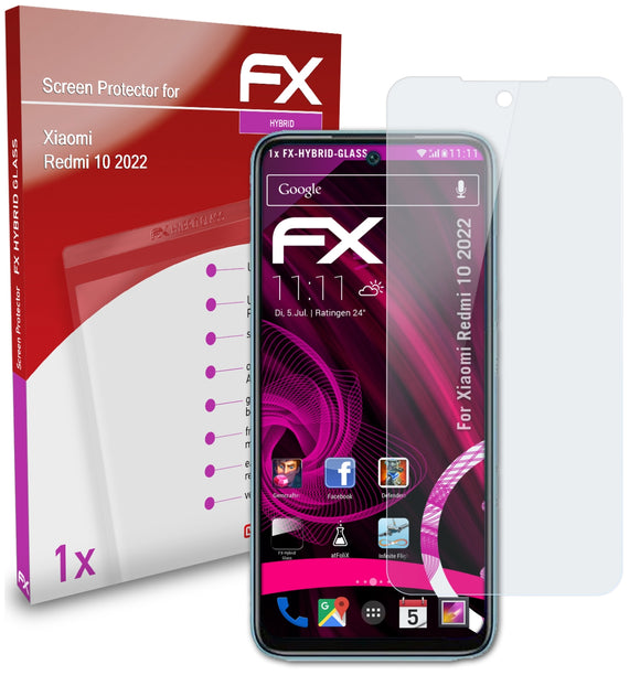 atFoliX FX-Hybrid-Glass Panzerglasfolie für Xiaomi Redmi 10 (2022)