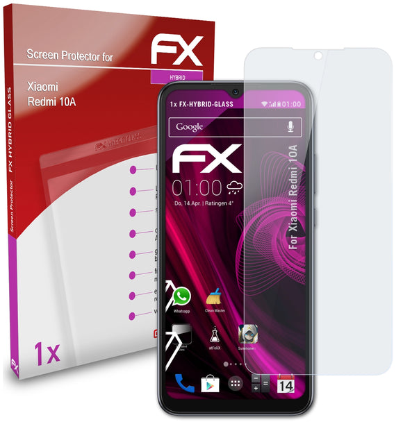 atFoliX FX-Hybrid-Glass Panzerglasfolie für Xiaomi Redmi 10A