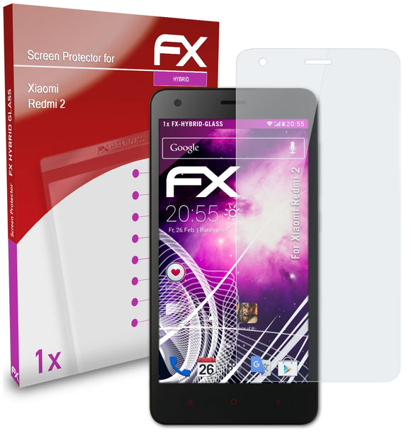 atFoliX FX-Hybrid-Glass Panzerglasfolie für Xiaomi Redmi 2