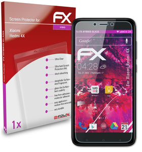 atFoliX FX-Hybrid-Glass Panzerglasfolie für Xiaomi Redmi 4X