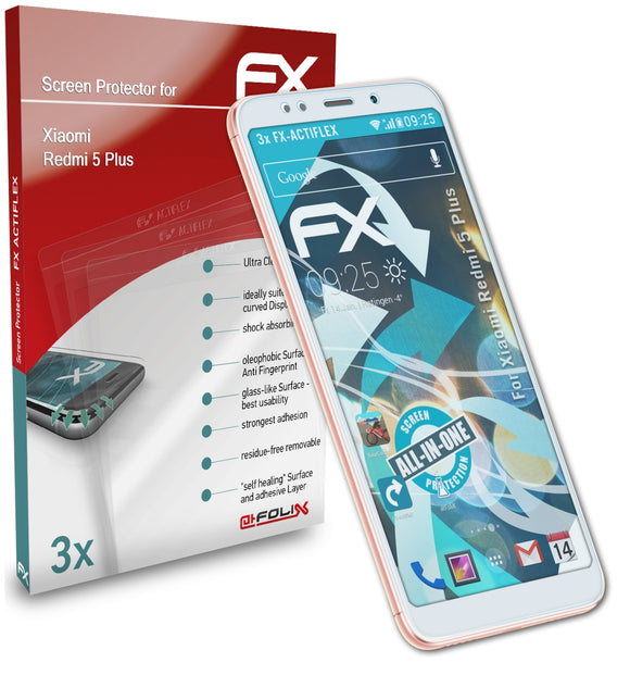 atFoliX FX-ActiFleX Displayschutzfolie für Xiaomi Redmi 5 Plus