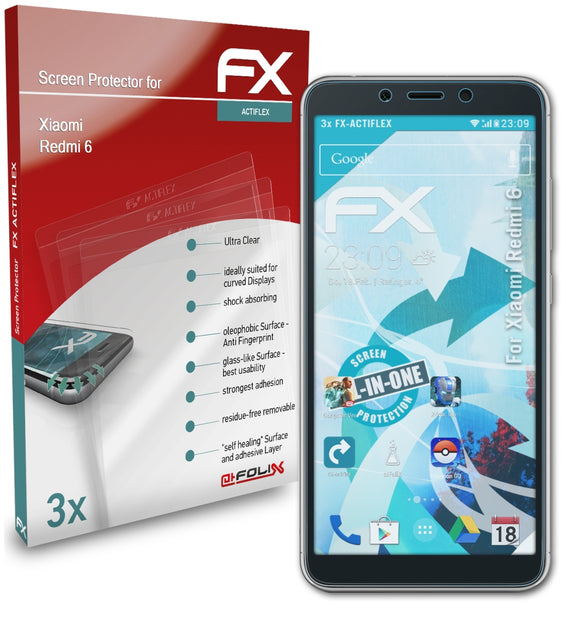atFoliX FX-ActiFleX Displayschutzfolie für Xiaomi Redmi 6