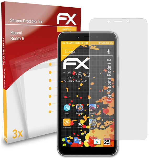 atFoliX FX-Antireflex Displayschutzfolie für Xiaomi Redmi 6