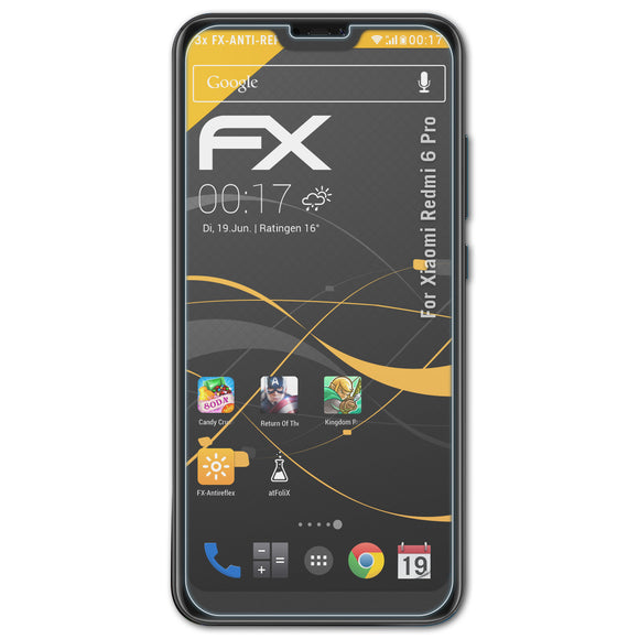 atFoliX FX-Antireflex Displayschutzfolie für Xiaomi Redmi 6 Pro