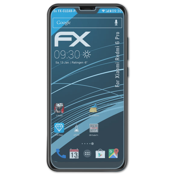 atFoliX FX-Clear Schutzfolie für Xiaomi Redmi 6 Pro