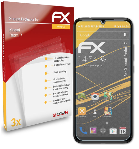 atFoliX FX-Antireflex Displayschutzfolie für Xiaomi Redmi 7