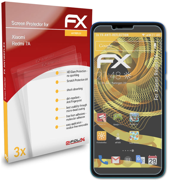 atFoliX FX-Antireflex Displayschutzfolie für Xiaomi Redmi 7A
