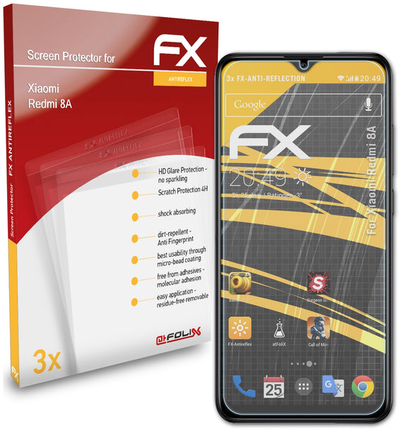 atFoliX FX-Antireflex Displayschutzfolie für Xiaomi Redmi 8A