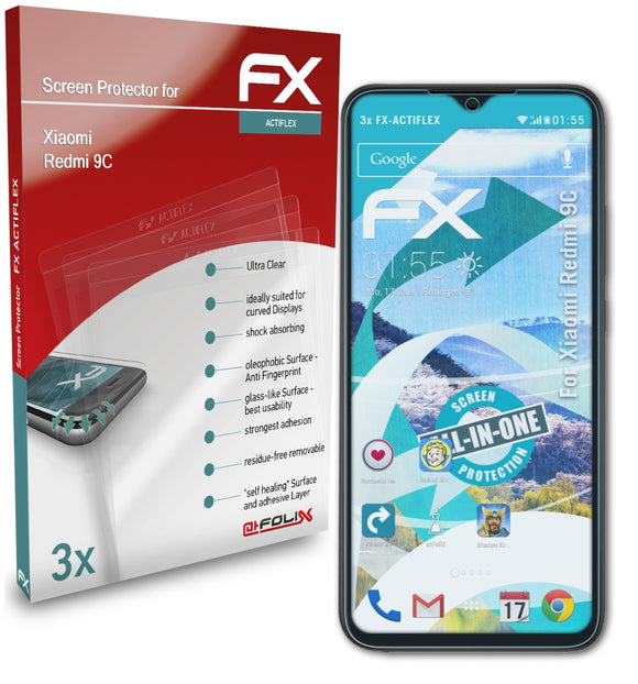 atFoliX FX-ActiFleX Displayschutzfolie für Xiaomi Redmi 9C