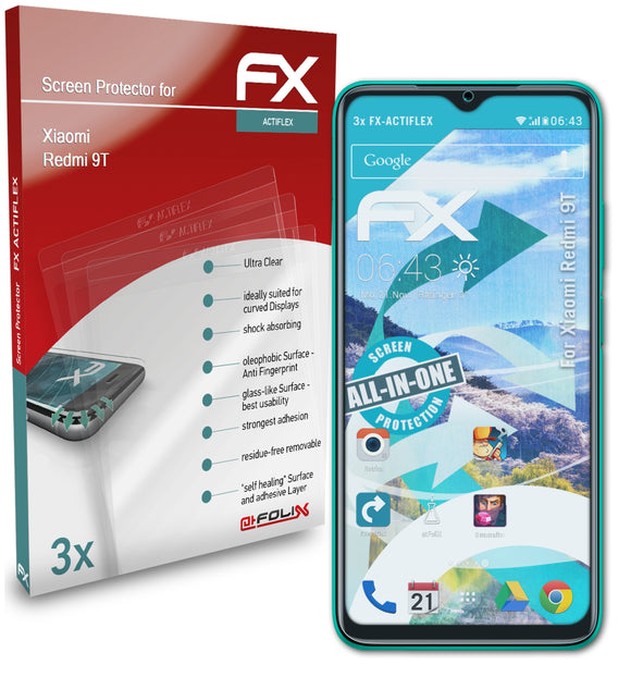 atFoliX FX-ActiFleX Displayschutzfolie für Xiaomi Redmi 9T