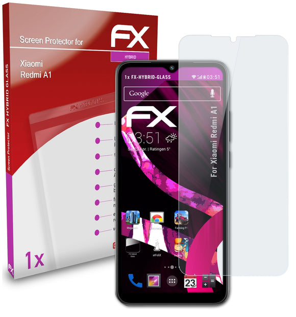 atFoliX FX-Hybrid-Glass Panzerglasfolie für Xiaomi Redmi A1