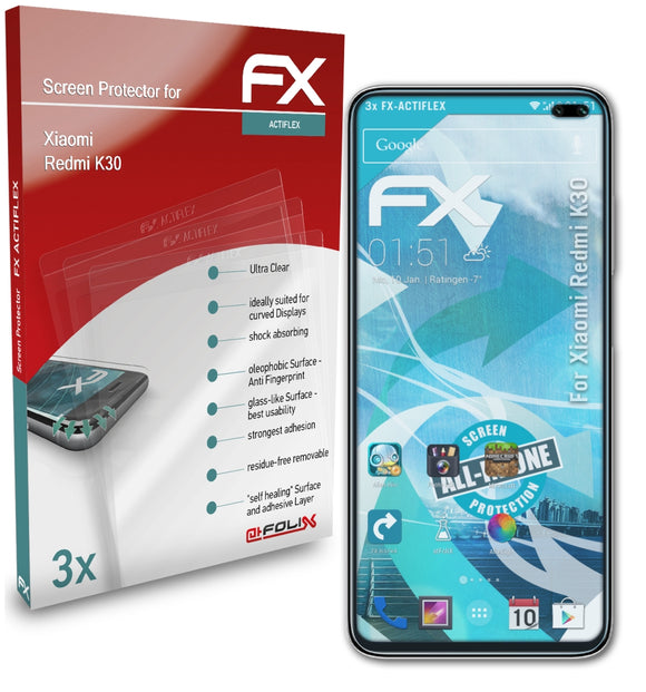 atFoliX FX-ActiFleX Displayschutzfolie für Xiaomi Redmi K30