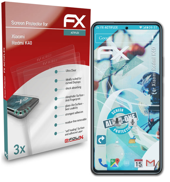 atFoliX FX-ActiFleX Displayschutzfolie für Xiaomi Redmi K40