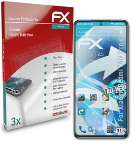 atFoliX FX-ActiFleX Displayschutzfolie für Xiaomi Redmi K40 Pro+