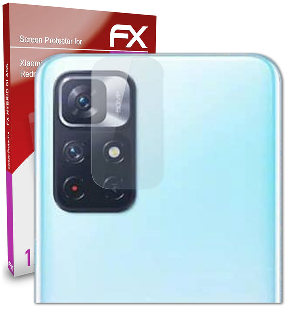 atFoliX FX-Hybrid-Glass Panzerglasfolie für Xiaomi Redmi Note 11 Lens
