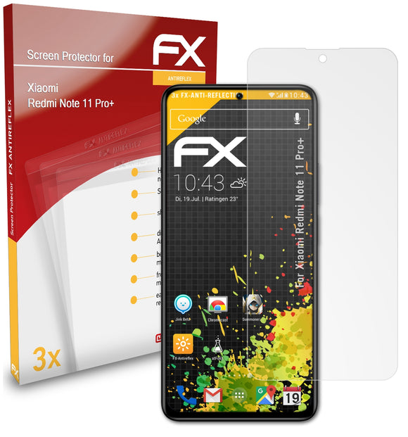 atFoliX FX-Antireflex Displayschutzfolie für Xiaomi Redmi Note 11 Pro+