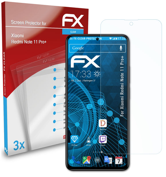 atFoliX FX-Clear Schutzfolie für Xiaomi Redmi Note 11 Pro+