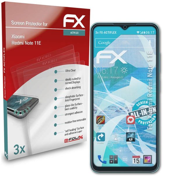 atFoliX FX-ActiFleX Displayschutzfolie für Xiaomi Redmi Note 11E