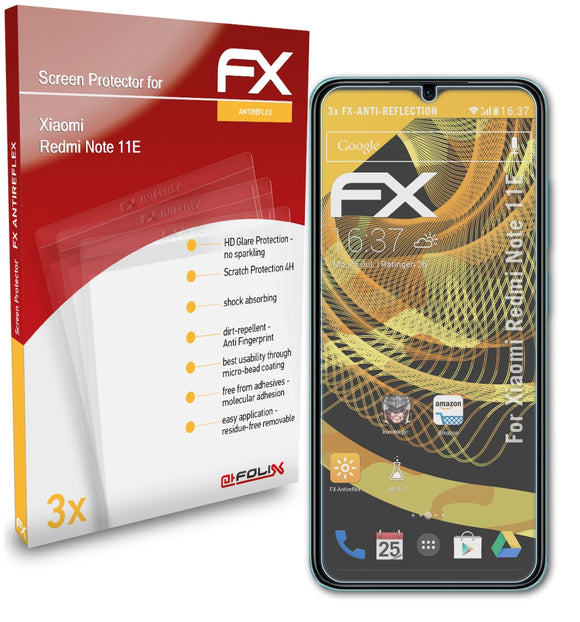 atFoliX FX-Antireflex Displayschutzfolie für Xiaomi Redmi Note 11E