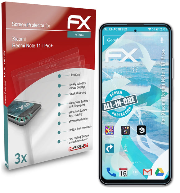 atFoliX FX-ActiFleX Displayschutzfolie für Xiaomi Redmi Note 11T Pro+