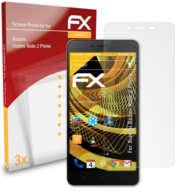 atFoliX FX-Antireflex Displayschutzfolie für Xiaomi Redmi Note 2 (Prime)