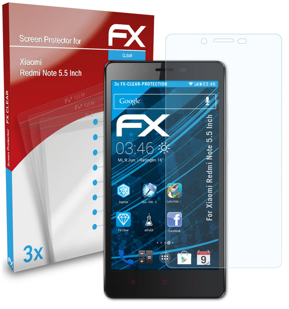 atFoliX FX-Clear Schutzfolie für Xiaomi Redmi Note (5.5 Inch)