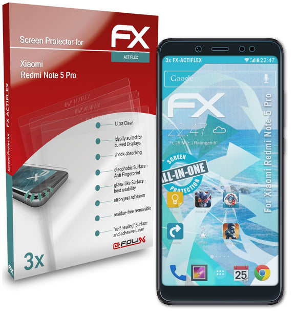 atFoliX FX-ActiFleX Displayschutzfolie für Xiaomi Redmi Note 5 Pro