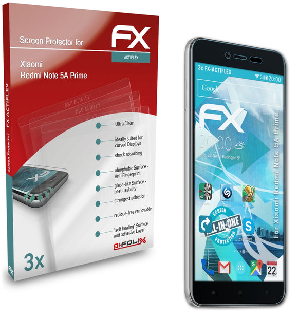 atFoliX FX-ActiFleX Displayschutzfolie für Xiaomi Redmi Note 5A Prime