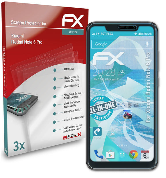 atFoliX FX-ActiFleX Displayschutzfolie für Xiaomi Redmi Note 6 Pro