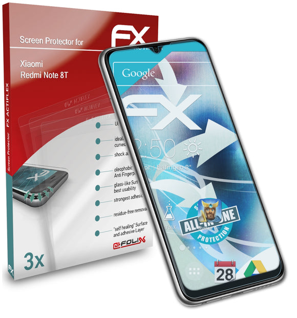 atFoliX FX-ActiFleX Displayschutzfolie für Xiaomi Redmi Note 8T