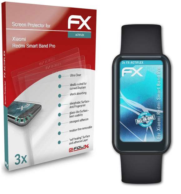 atFoliX FX-ActiFleX Displayschutzfolie für Xiaomi Redmi Smart Band Pro