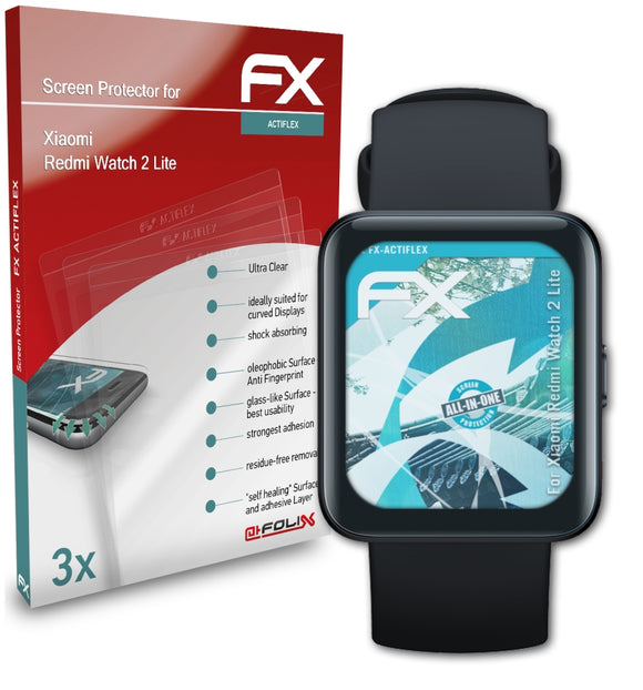 atFoliX FX-ActiFleX Displayschutzfolie für Xiaomi Redmi Watch 2 Lite