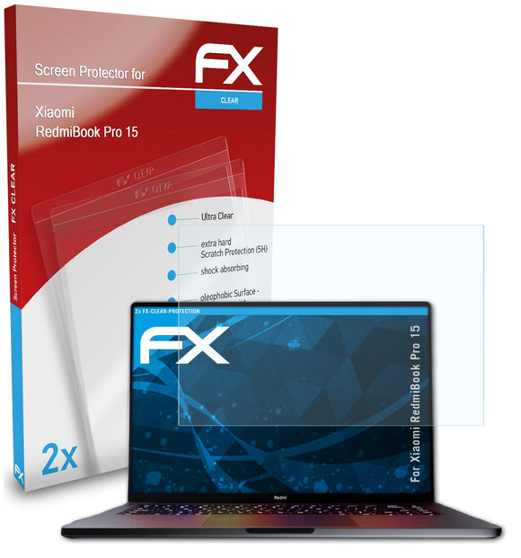 atFoliX FX-Clear Schutzfolie für Xiaomi RedmiBook Pro 15