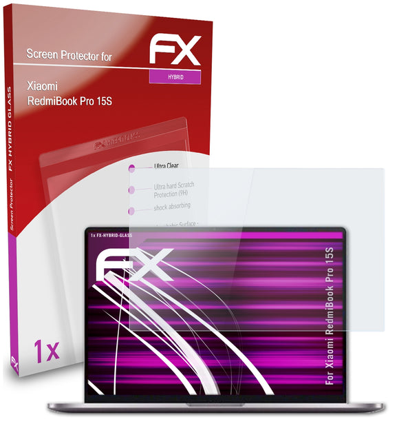 atFoliX FX-Hybrid-Glass Panzerglasfolie für Xiaomi RedmiBook Pro 15S