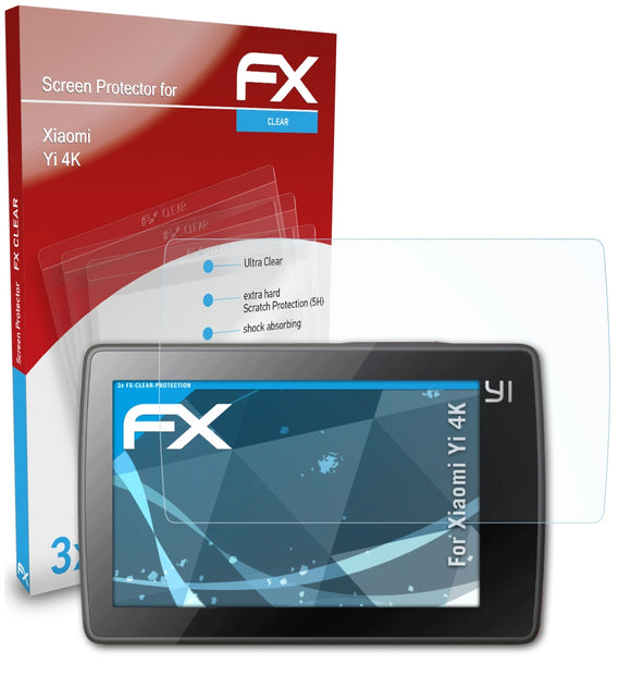atFoliX FX-Clear Schutzfolie für Xiaomi Yi 4K