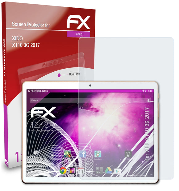 atFoliX FX-Hybrid-Glass Panzerglasfolie für XIDO X110 3G 2017